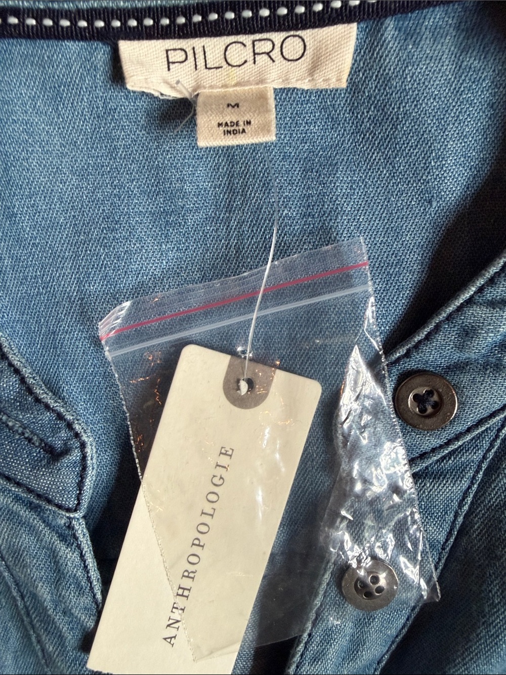 Pilcro Anthropologie Denim Blouse NWT - Picture 2 of 3